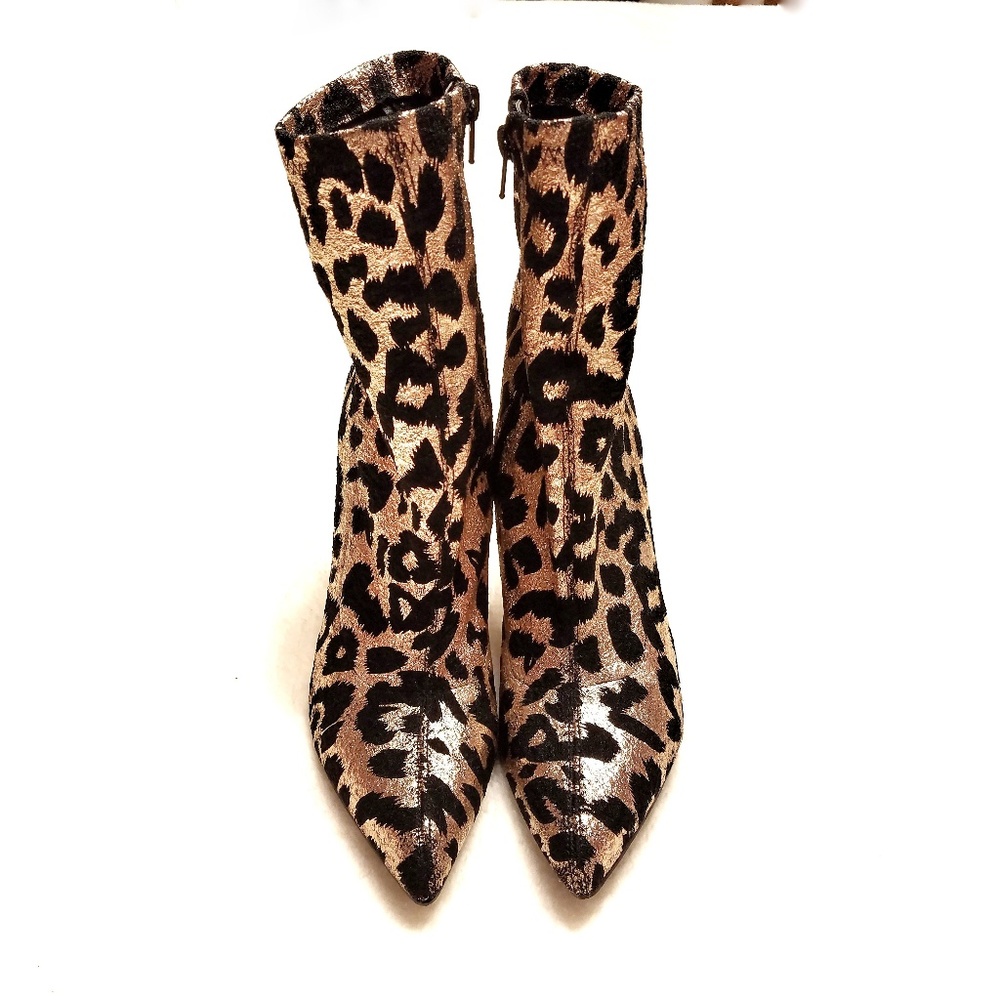 Justfab Shylan leopard boots Sz 9.5 NWOT - Picture 4 of 5